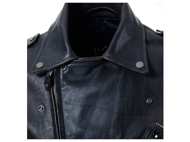 Autre Marque Lederjacke Hollywood Trading Company Braun - Ansicht 6