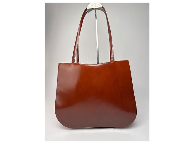 Sac en cuir vintage Jil Sander marron - vue 10
