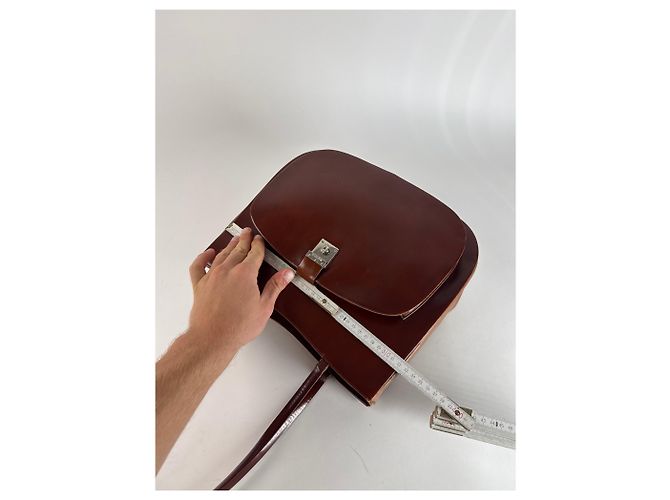 Sac en cuir vintage Jil Sander marron - vue 11