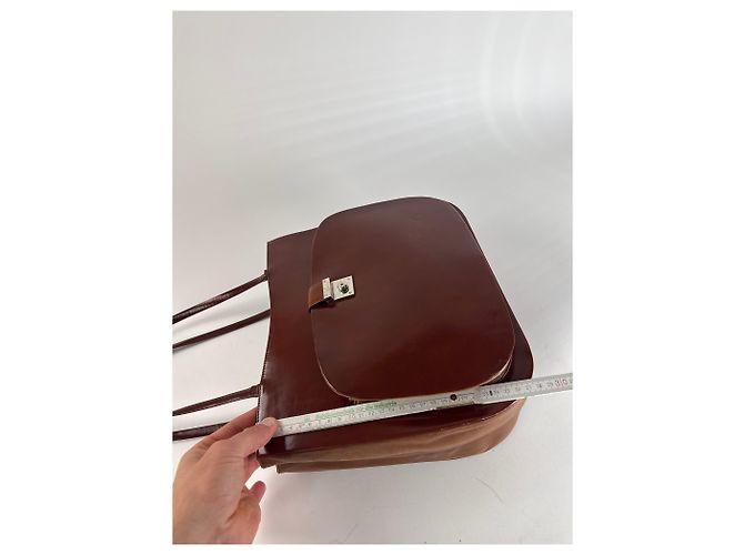 Sac en cuir vintage Jil Sander marron - vue 12