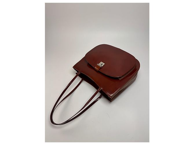 Sac en cuir vintage Jil Sander marron - vue 5