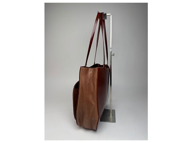Sac en cuir vintage Jil Sander marron - vue 7