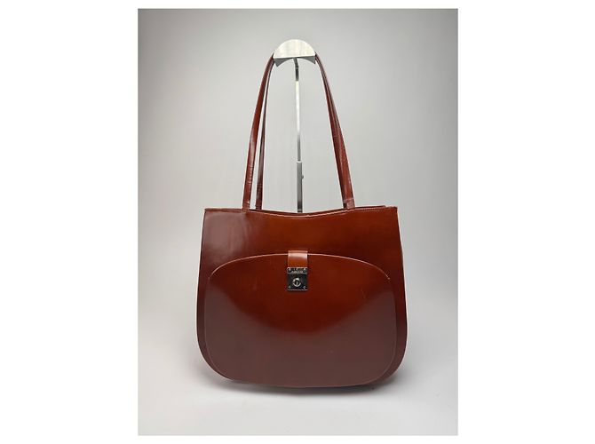 Sac en cuir vintage Jil Sander marron - vue 8
