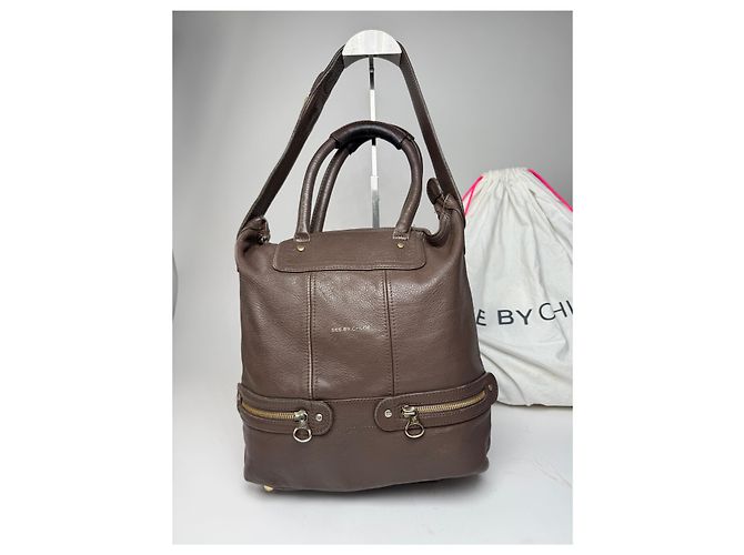 Chloé Vintage Chloe 2Way Lederhandtasche braun - Ansicht 6