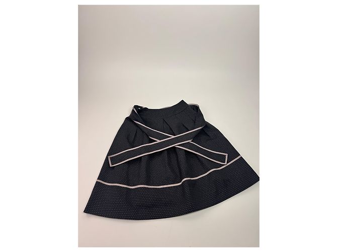 Gonna Vintage Courreges Nera Bianca 36/S Nero - vista 14