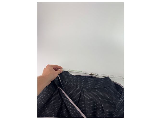Gonna Vintage Courreges Nera Bianca 36/S Nero - vista 6