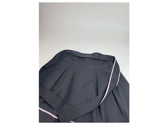 Gonna Vintage Courreges Nera Bianca 36/S Nero - vista 8