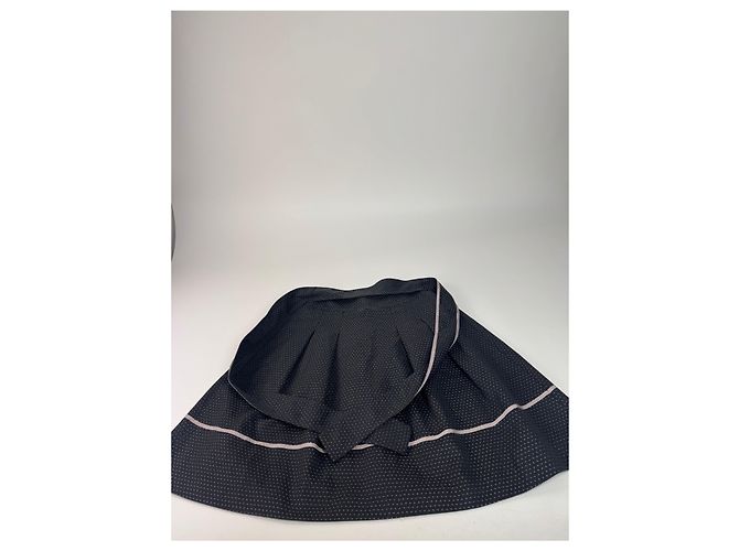 Gonna Vintage Courreges Nera Bianca 36/S Nero - vista 9