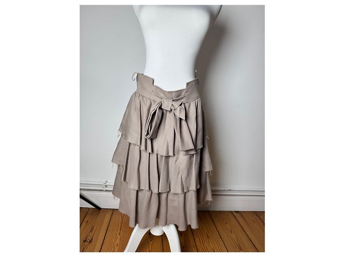 Gonna Vintage Givenchy Marrone L - vista 9