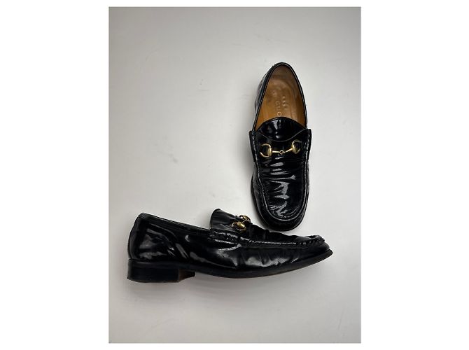 Vintage Gucci Lackleder Slipper Schwarz EU37 - Ansicht 2