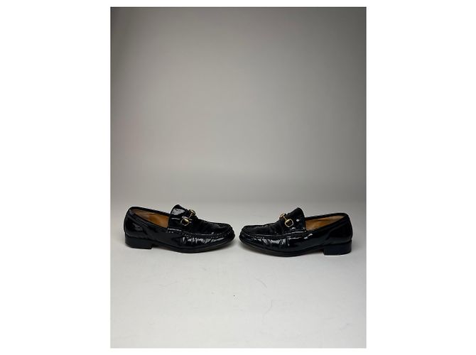 Vintage Gucci Lackleder Slipper Schwarz EU37 - Ansicht 3