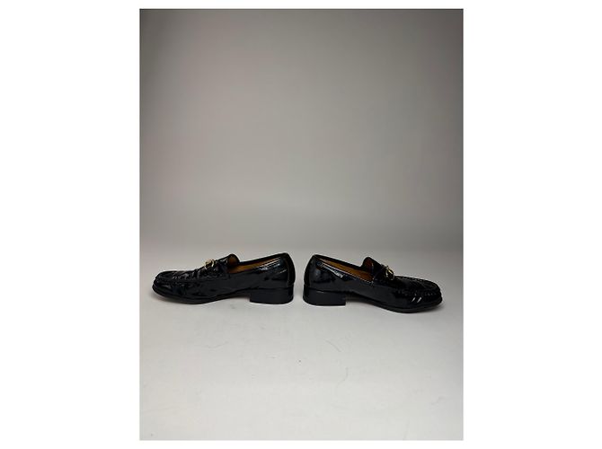 Vintage Gucci Lackleder Slipper Schwarz EU37 - Ansicht 4
