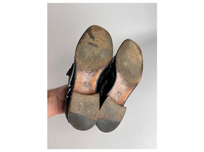 Vintage Gucci Lackleder Slipper Schwarz EU37 - Ansicht 6