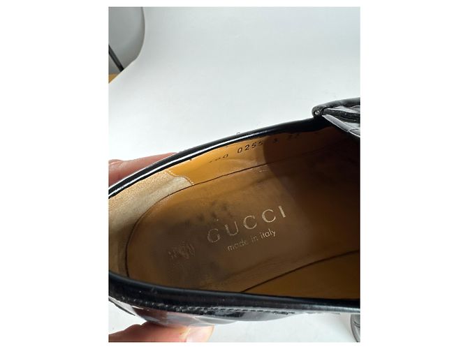 Vintage Gucci Lackleder Slipper Schwarz EU37 - Ansicht 7