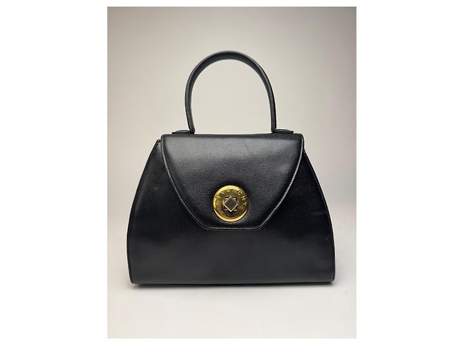 Vintage Givenchy Schlangenprägung Lederhandtasche Schwarz - Ansicht 5