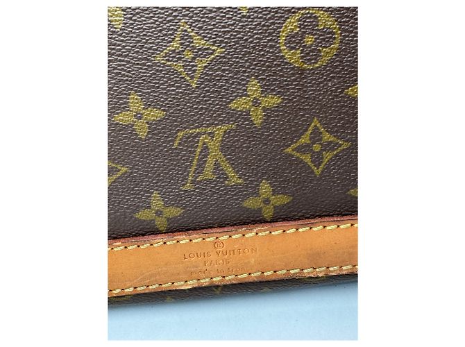 Vintage Louis Vuitton Monogramm Leder Reisetasche Braun - Ansicht 9