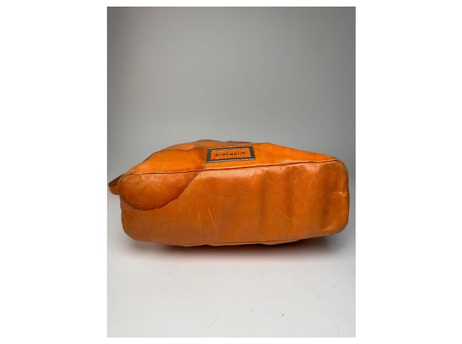 Vintage Givenchy 2Way Leather Handbag Orange - view 13