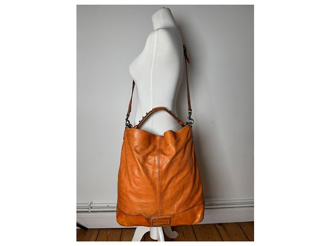 Vintage Givenchy 2Way Leather Handbag Orange - view 14