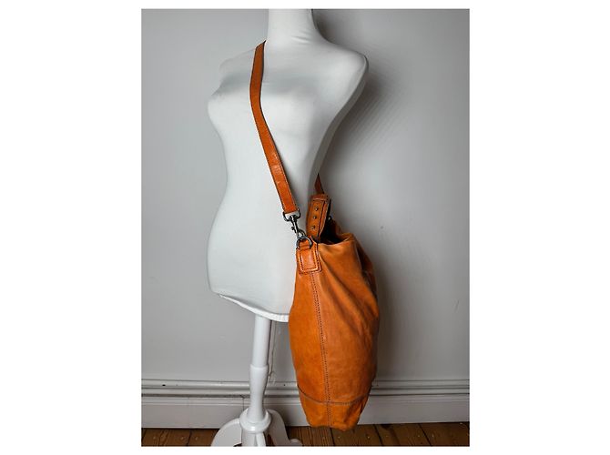 Vintage Givenchy 2Way Leather Handbag Orange - view 15