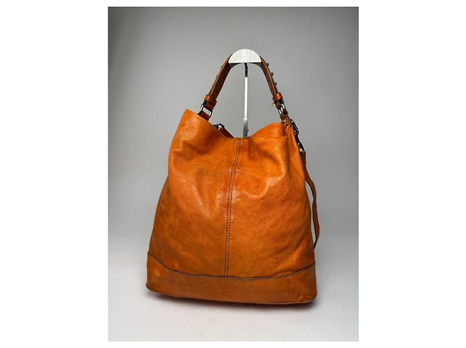 Vintage Givenchy 2Way Leather Handbag Orange - view 2