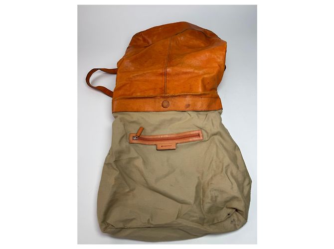 Vintage Givenchy 2Way Leather Handbag Orange - view 3