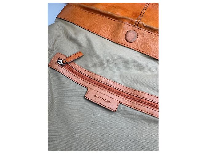 Vintage Givenchy 2Way Leather Handbag Orange - view 4