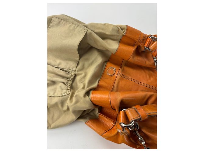 Vintage Givenchy 2Way Leather Handbag Orange - view 5