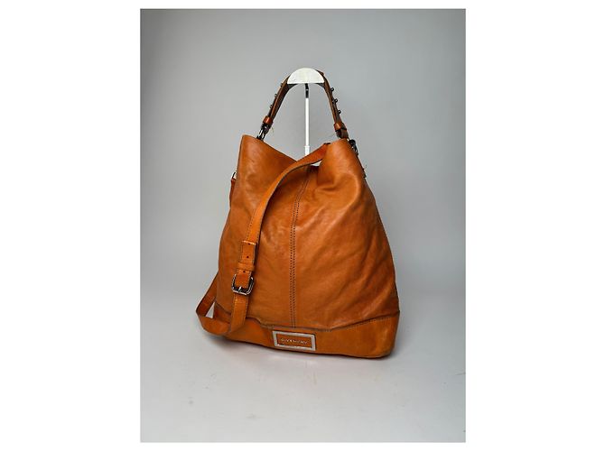 Vintage Givenchy 2Way Leather Handbag Orange - view 7