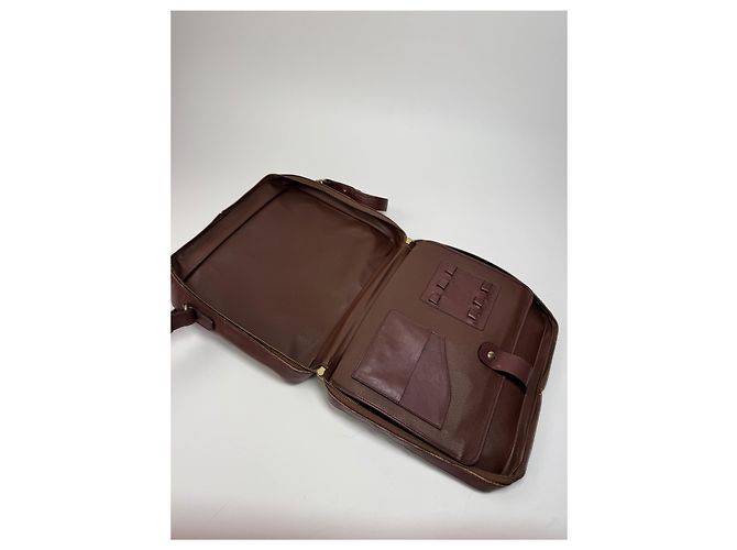 Triomphe Céline Vintage Celine Paris 2Way Leder Reisetasche Braun - Ansicht 3