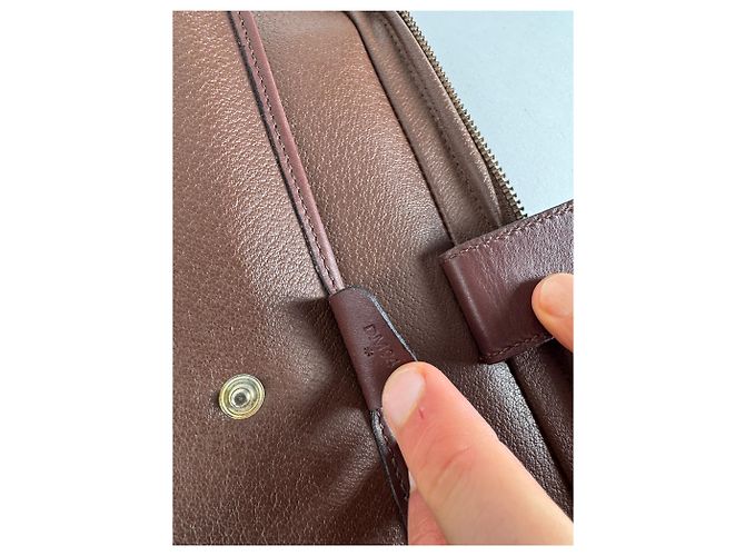 Triomphe Céline Vintage Celine Paris 2Way Leder Reisetasche Braun - Ansicht 6