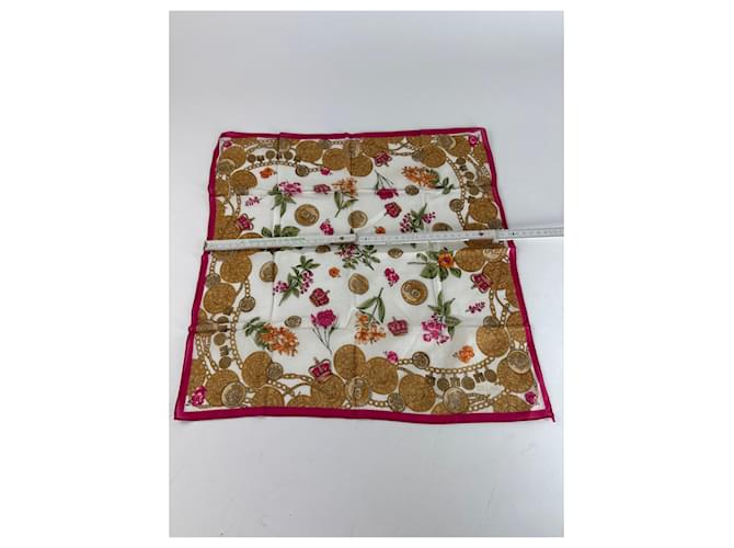 Céline Sciarpa Barocca Vintage Celine Oro Rosso Multicolore - vista 6