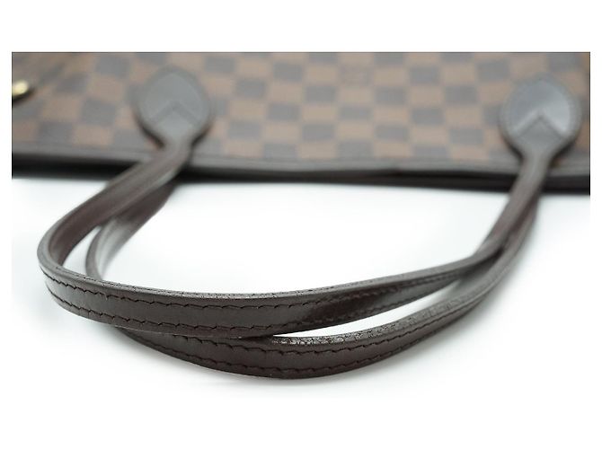 Louis Vuitton Neverfull MM Damier Ebene Marrone - vista 10