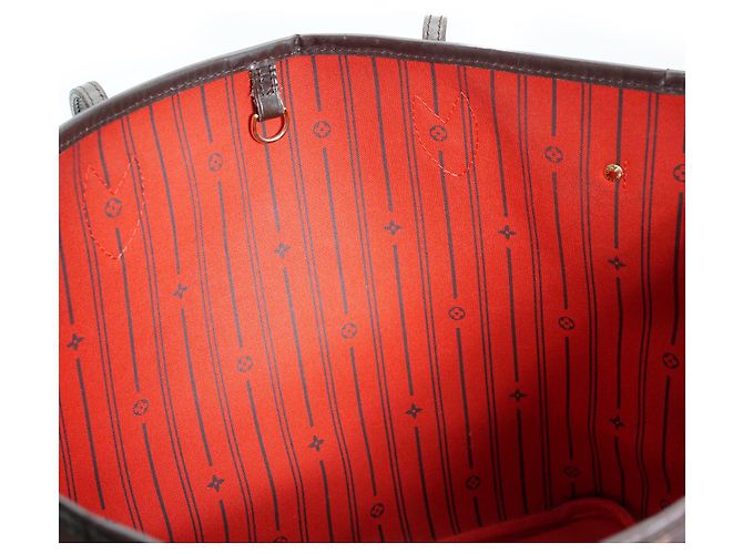 Louis Vuitton Neverfull MM Damier Ebene Marrone - vista 12
