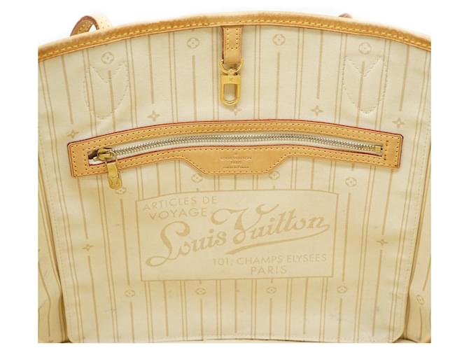 Louis Vuitton Neverfull MM Damier Azur Bianco - vista 10