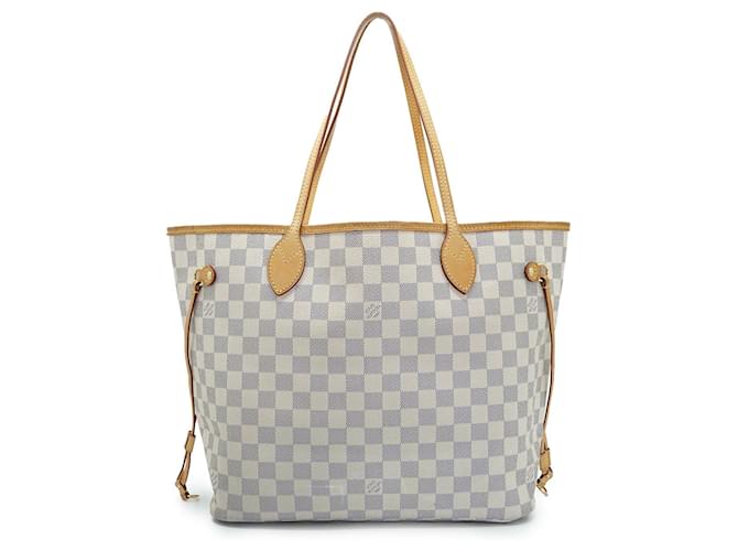 Louis Vuitton Neverfull MM Damier Azur Bianco - vista 2
