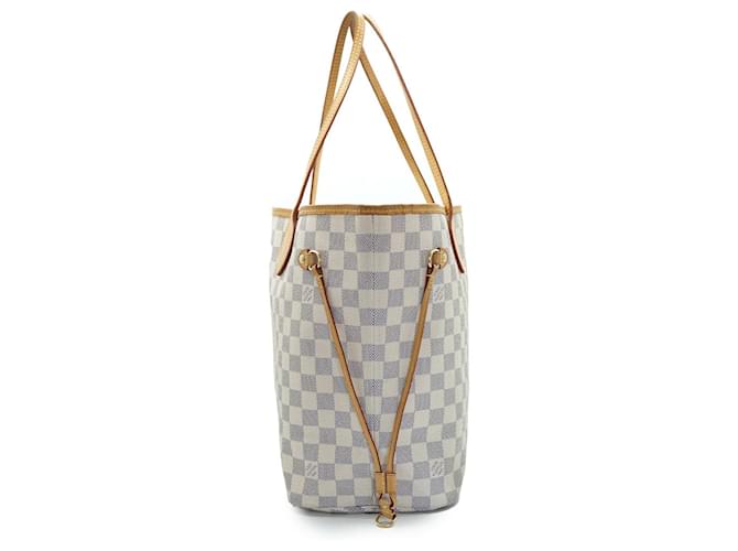 Louis Vuitton Neverfull MM Damier Azur Bianco - vista 4