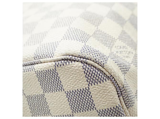 Louis Vuitton Neverfull MM Damier Azur Bianco - vista 7