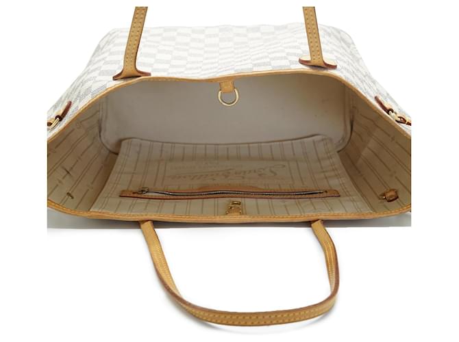 Louis Vuitton Neverfull MM Damier Azur Bianco - vista 8