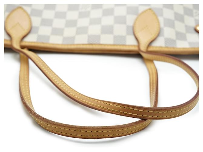 Louis Vuitton Neverfull MM Damier Azur Bianco - vista 9