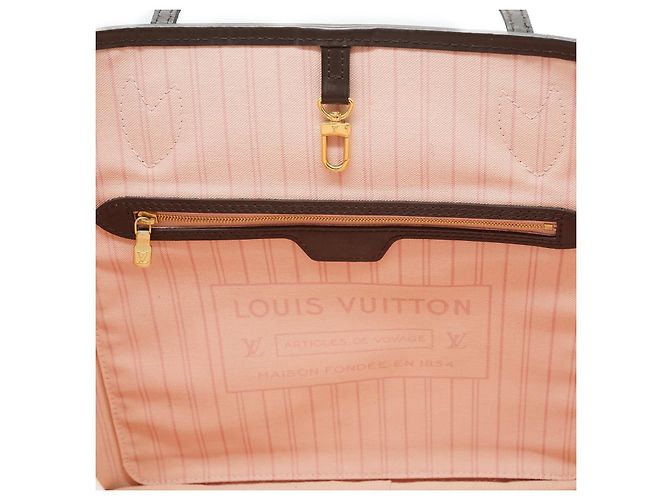Louis Vuitton Ballerine Neverfull MM Damier Ebene Rose Marrone - vista 11