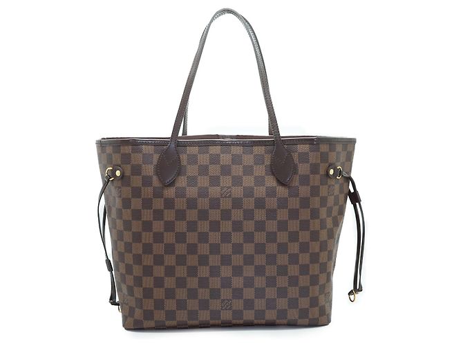 Louis Vuitton Ballerine Neverfull MM Damier Ebene Rose Marrone - vista 3