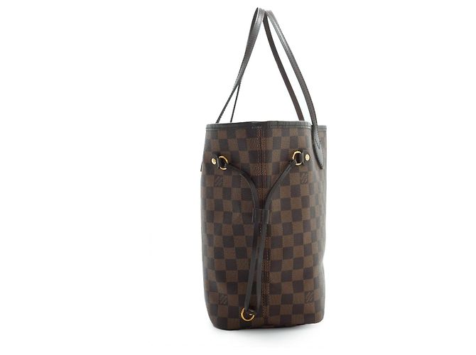 Louis Vuitton Ballerine Neverfull MM Damier Ebene Rose Marrone - vista 5