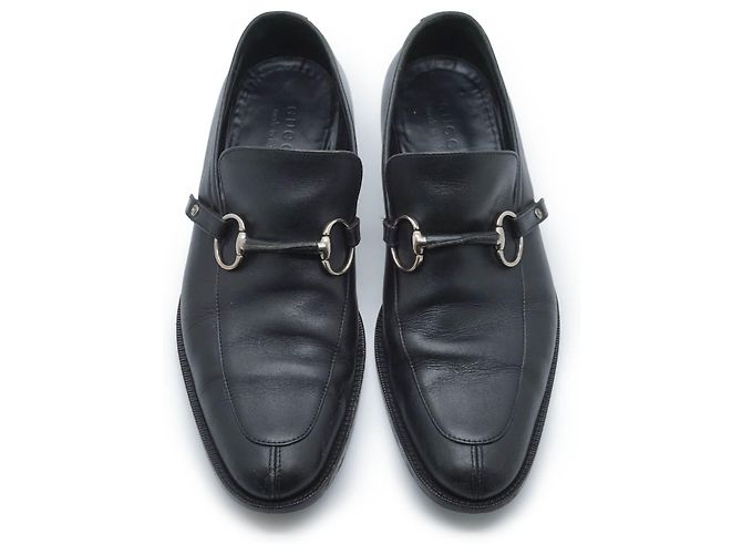 Gucci Scarpe in pelle Horsebit per uomini 8 1/2 E Nero - vista 2