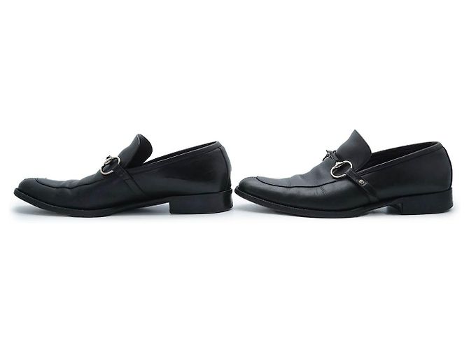 Gucci Scarpe in pelle Horsebit per uomini 8 1/2 E Nero - vista 4