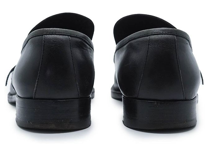 Gucci Scarpe in pelle Horsebit per uomini 8 1/2 E Nero - vista 6