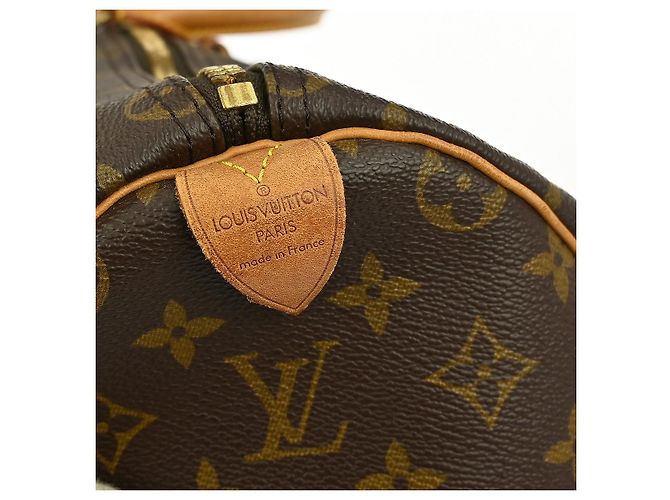 Borsa Keepall Louis Vuitton in tela Monogram 50 Marrone - vista 4