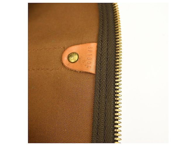 Borsa Keepall Louis Vuitton in tela Monogram 50 Marrone - vista 5