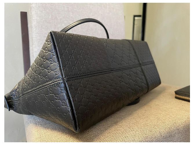 Borsa tote Gucci in pelliccia nera Nero - vista 11