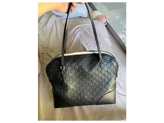 Borsa tote Gucci in pelliccia nera Nero - vista 2