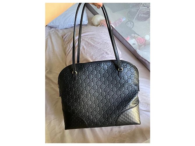 Borsa tote Gucci in pelliccia nera Nero - vista 3
